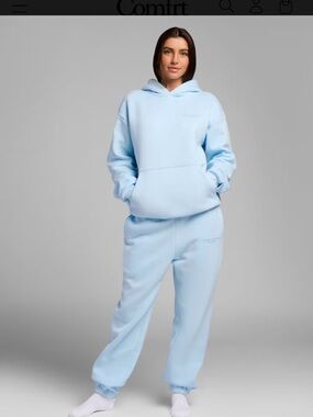 Comfrt cozy Sweatpants Pastel Baby Blue